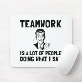 Tapis De Souris Le travail d'équipe indiquent (Avec souris)