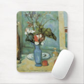 Tapis De Souris Le Vase Bleu (Fleurs et Fruits) par Paul Cezanne (Avec souris)