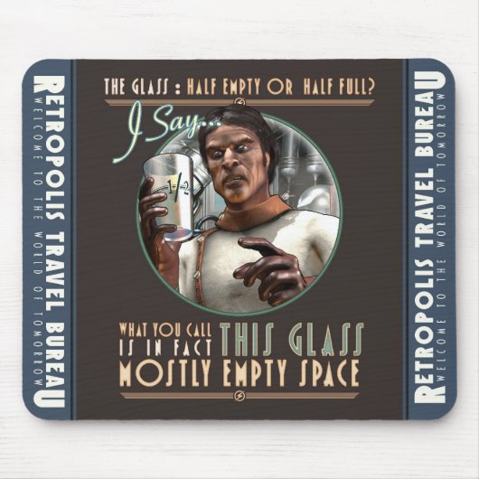 Tapis De Souris Le verre est principalement vide Souris de l'espac (Devant)