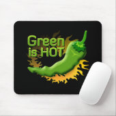 Tapis De Souris Le vert est CHAUD (Avec souris)