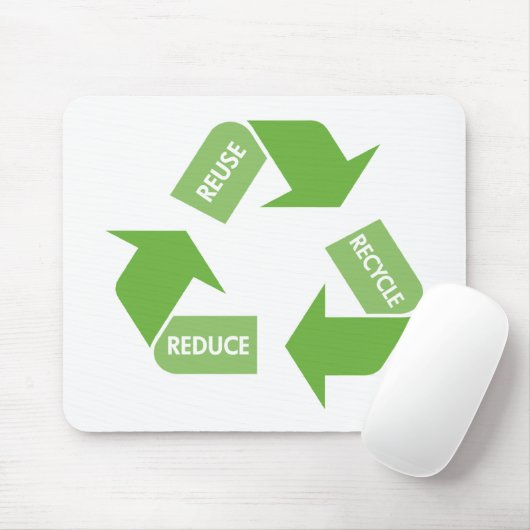 Tapis De Souris Le vert réutilisent la réutilisation réduisent (Avec souris)