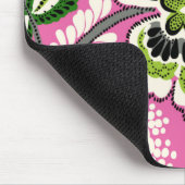 Tapis De Souris Le vert rose fleurit Mousepad (Coin)