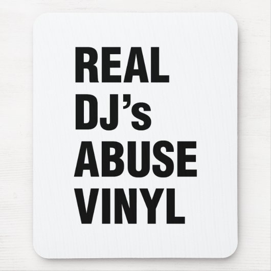 TAPIS DE SOURIS LE VINYLE DE LA VIOLENCE DE VÉRITABLE DJ (Devant)