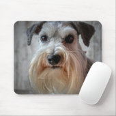 Tapis De Souris Le visage de Schnauzer Dog (Avec souris)