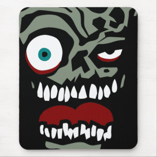 Tapis De Souris Le visage de zombi du sort malheureux