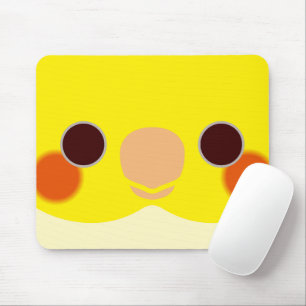 Tapis De Souris Le visage d'un cockatiel lutino
