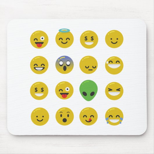 Tapis De Souris Le visage heureux d'Emoji (Devant)