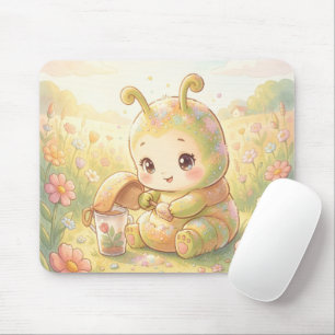 Tapis De Souris Le voyage magique de la petite chenille 🐛✨1
