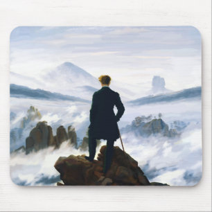 Tapis De Souris Le Voyageur contemplant une mer de nuages, Caspar