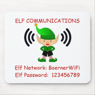 Tapis De Souris Le Wi-Fi Elf Christmas Guest Computer Desk Room