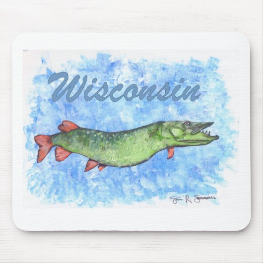 Tapis De Souris Le Wisconsin Muskie (Devant)