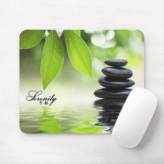 Tapis De Souris Le zen de "sérénité" bascule Mousepad (Avec souris)