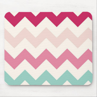 Tapis De Souris Le zigzag en pastel de chevron barre le motif de
