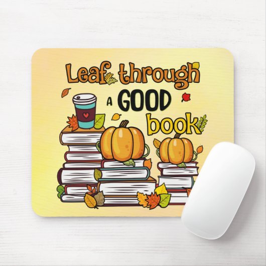 Tapis De Souris Leaf À Travers Un Bon Livre (Avec souris)