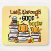 Tapis De Souris Leaf À Travers Un Bon Livre (Devant)