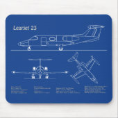 Tapis De Souris Learjet 23 - Plan de dessin du plan directeur de l (Devant)