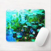 Tapis De Souris L'eau Lillies Monet Mousepad de Nympheas (Avec souris)