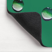 Tapis De Souris L'eau verte goutte de l'eau (Coin)