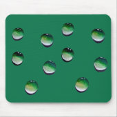 Tapis De Souris L'eau verte goutte de l'eau (Devant)