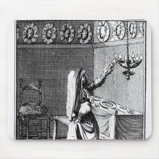 Tapis De Souris L'éclairage des bougies de sabbat (Devant)