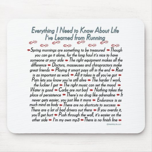 Tapis De Souris Leçons courantes de la vie (Devant)