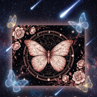 Tapis De Souris Lecteur de Tarot Papillon Zodiaque Céleste