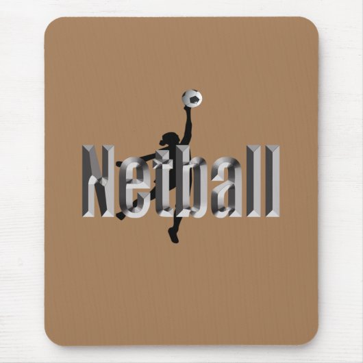Tapis De Souris Lecteur Netball Et Nom Dimensionnel, (Devant)