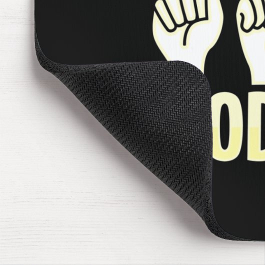 Tapis De Souris Lecture de la lèvre ASL Gesture main sourde Perte (Coin)