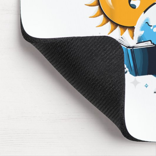 Tapis De Souris Lecture Livre Terre Lune Soleil Drôle Total Solair (Coin)