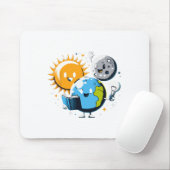 Tapis De Souris Lecture Livre Terre Lune Soleil Drôle Total Solair (Avec souris)