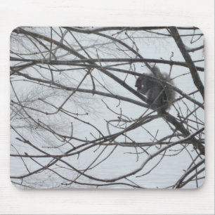 Tapis De Souris L'écureuil dans la Mousepad des neiges