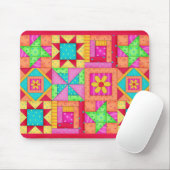 Tapis De Souris L'édredon de patchwork bloque Mousepad (Avec souris)