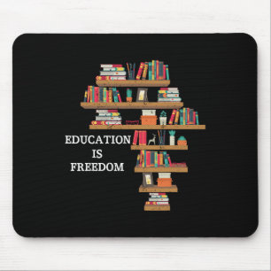 Tapis De Souris L'éducation est la liberté Histoire noire afro-amé
