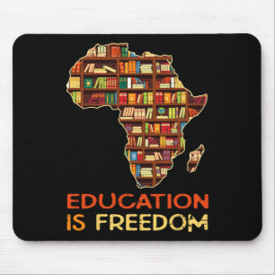 Tapis De Souris L'éducation est la liberté Histoire noire afro-amé