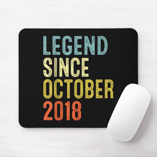 Tapis De Souris Legend Since October 2018 7th Birthday 7 Year Old (Avec souris)