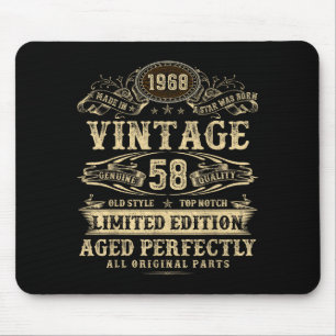 Tapis De Souris Légende depuis 1968 Vintage 58e anniversaire pour