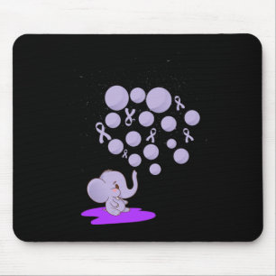 Tapis De Souris L'éléphant Bombarde violet Surdose Aware