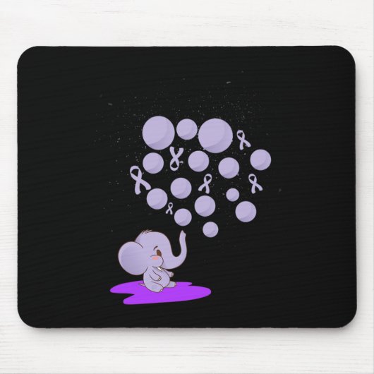 Tapis De Souris L'éléphant Bombarde violet Surdose Aware (Devant)