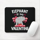 Tapis De Souris L'éléphant est mon Valentin Joyeuse Saint-Valentin (Avec souris)