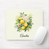 Tapis De Souris Lemon Bouquet with White Blossoms (Avec souris)