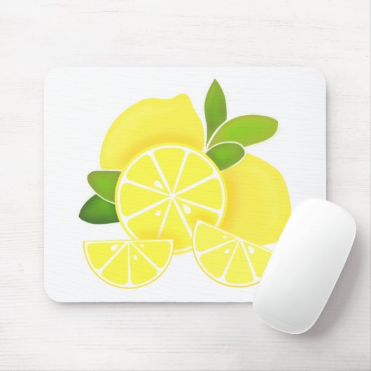 Tapis De Souris Lemons | lemon slices | sunny citrus pattern      (Avec souris)