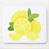 Tapis De Souris Lemons | lemon slices | sunny citrus pattern      (Devant)