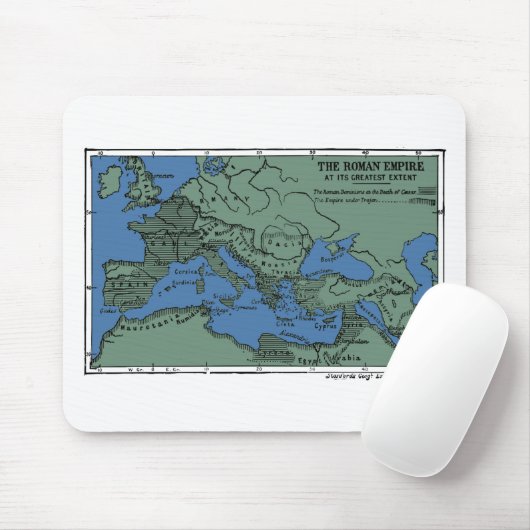 Tapis De Souris L'empire romain à sa plus grande ampleur (Avec souris)