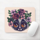 Tapis De Souris Lémur floral doux (Avec souris)