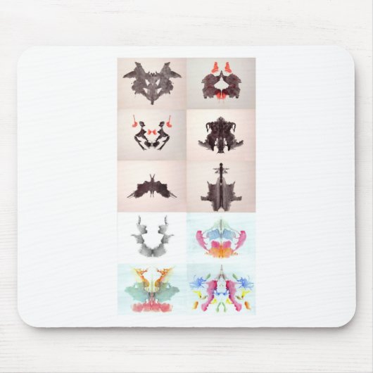 Tapis De Souris L'encre d'essai de Rorschach éponge chacun des 10 (Devant)