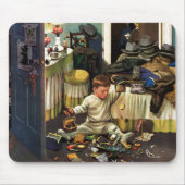 Tapis De Souris L'enfant en bas âge vide des bourses (Devant)