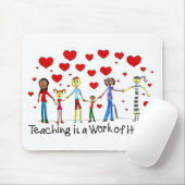 Tapis De Souris L'enseignement est une oeuvre de la souris de coeu (Avec souris)