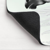 Tapis De Souris Léopard Appy et plumes blanches Mousepad (Coin)