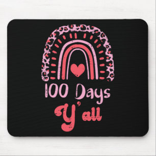 Tapis De Souris Leopard Arc-en-ciel 100 Jours Yall 100e Jour Tea d