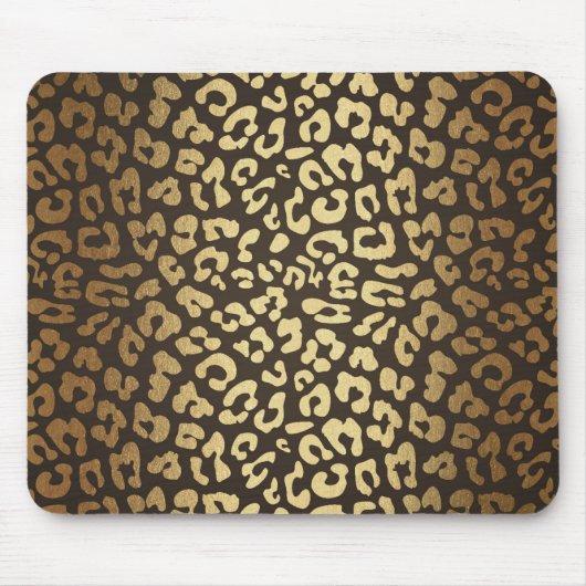 Tapis De Souris Leopard Cheetah Peau animale Imprimer Glam Or mode (Devant)